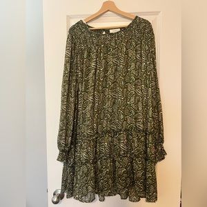 Umgee Green patterned dress, never worn, Size 2X